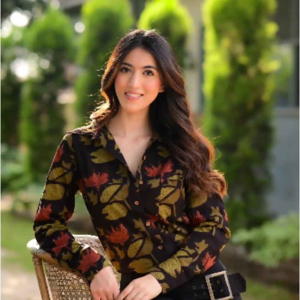 Sezane Pierro shirt style floral lightweight cotton shirt